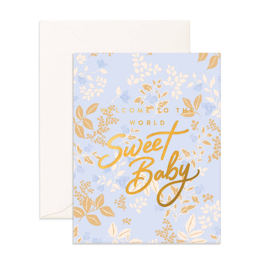 Fox & Fallow - Welcome Sweet Baby Maple Greeting Card