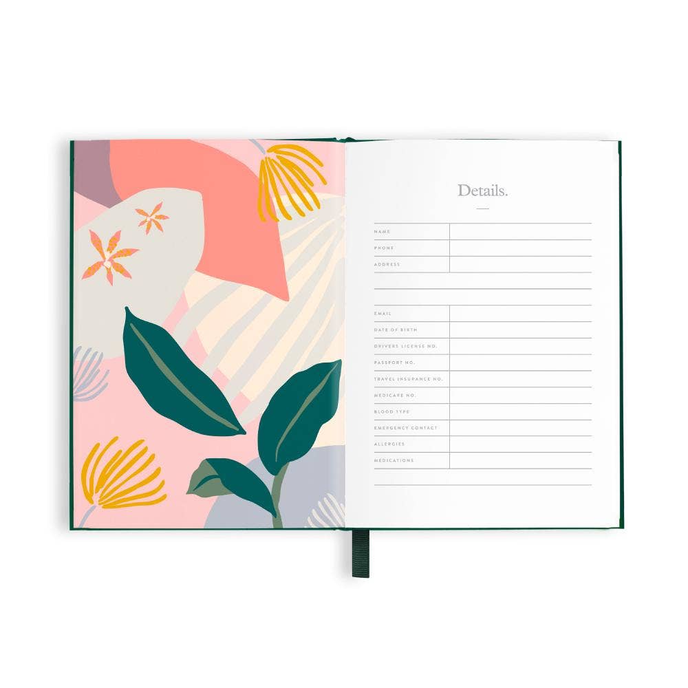 Fox & Fallow - The Traveller Mini Travel Diary - Forest Green