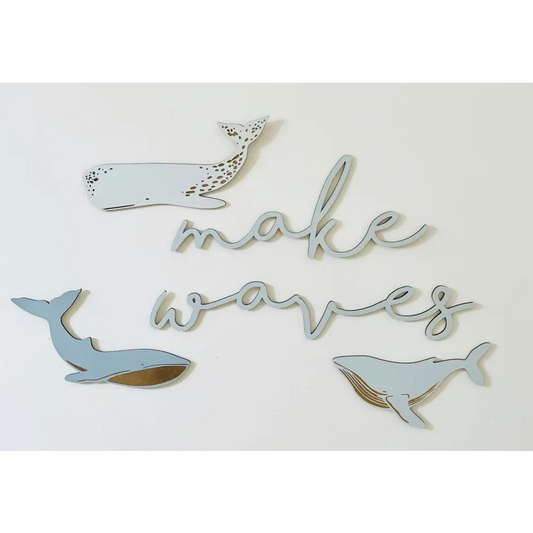 Timber Tinkers - Large Whale Decals Blue Skies