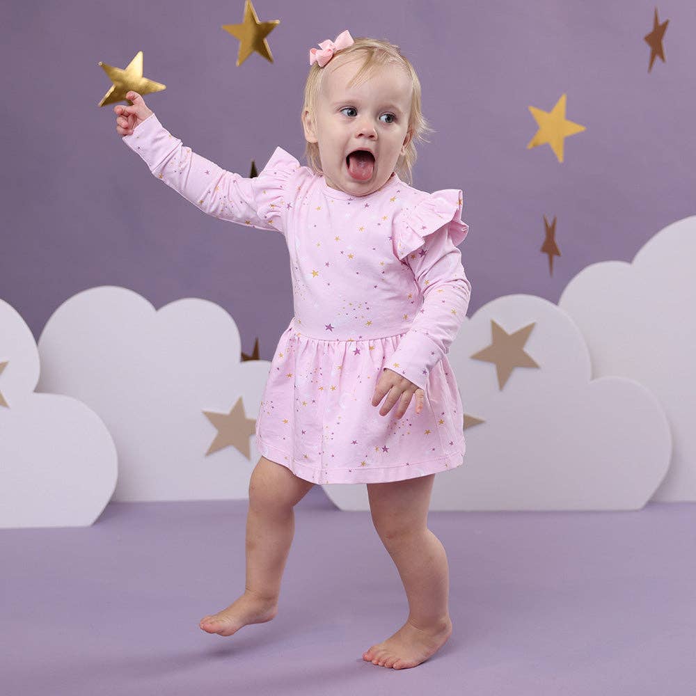 Snuggle Hunny - Twinkle Long Sleeve Organic Dress