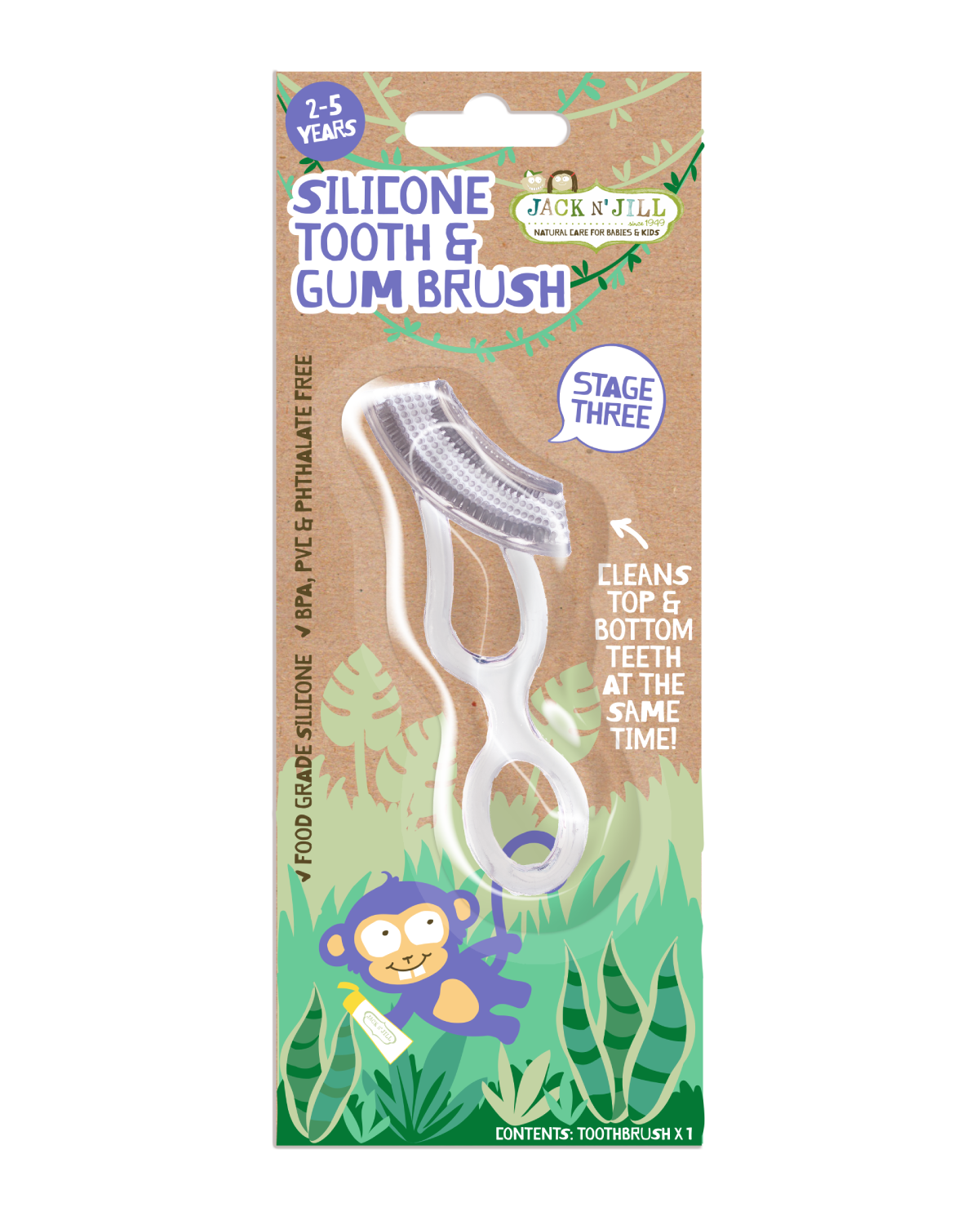Jack N' Jill Kids - Jack N Jill Silicone Tooth & Gum Brush Stage 3