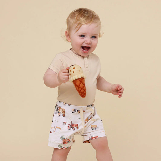 Snuggle Hunny - Diggers & Tractors Organic Shorts