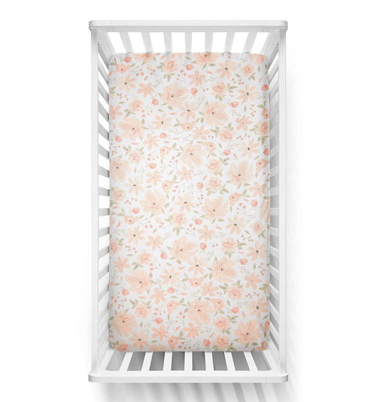 Living Textiles - Cot Fitted Sheet - Meadow