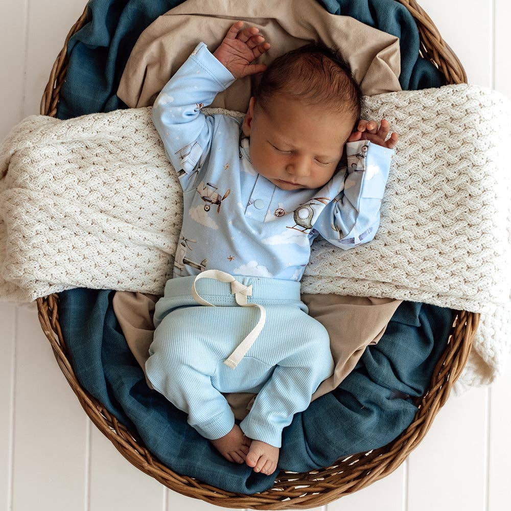 Snuggle Hunny - Taking Flight Long Sleeve Organic Bodysuit