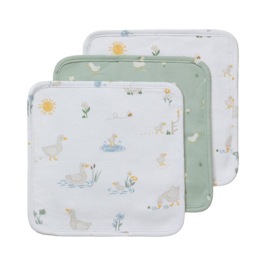 Living Textiles - 3 Pack Wash cloths - Goosey Goosey