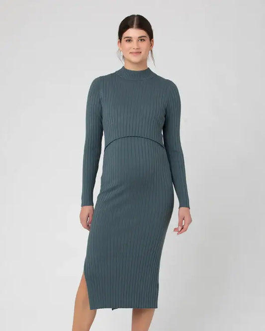 Ripe Maternity - Nella Rib Nursing Knit Dress