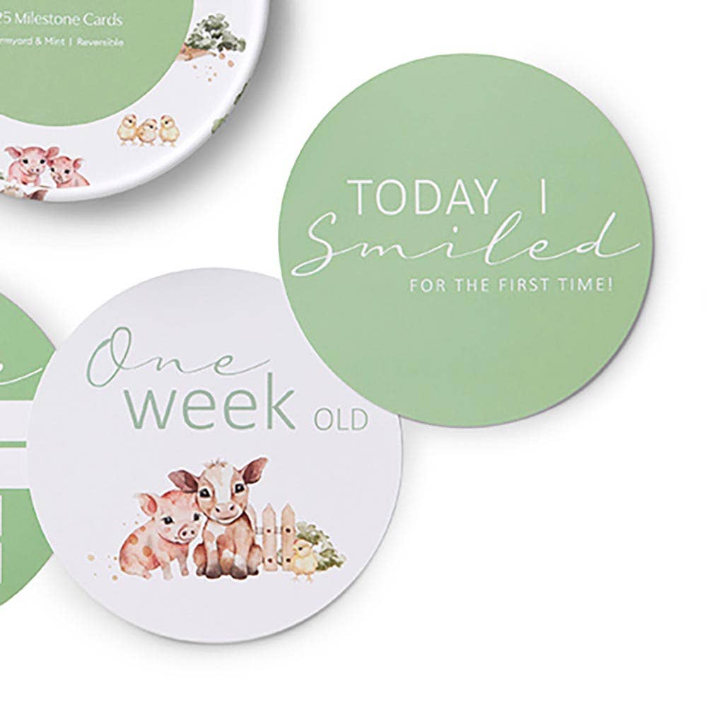 Snuggle Hunny - Farm & Mint Reversible Milestone Cards