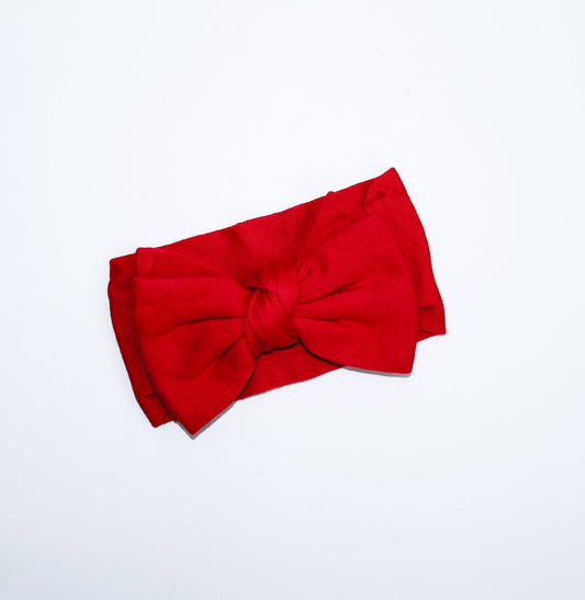 Petite + Co - FINE KNIT BOW | CHRISTMAS RED