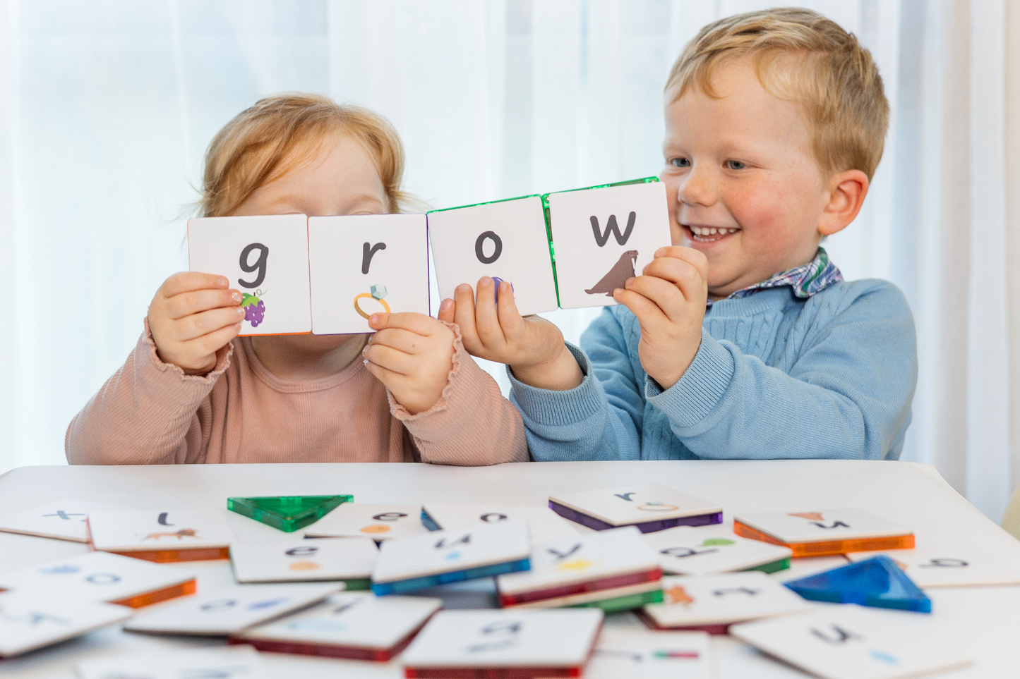 Learn and Grow Toys - Learn & Grow Toys - Magnetic Tile Topper - Alphabet Lower Case