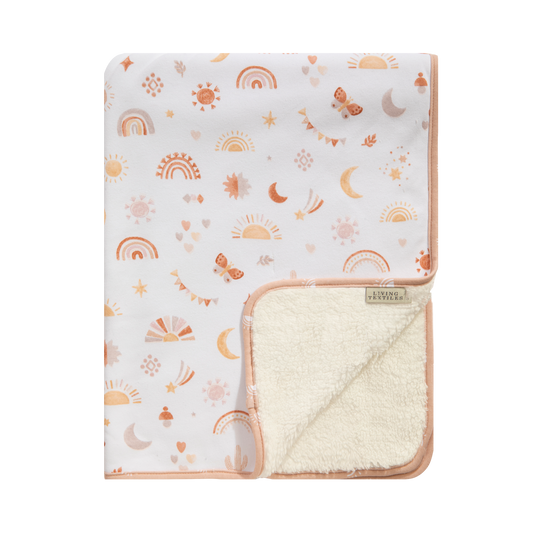 Living Textiles - Jersey Sherpa Blanket - Bohemian Bliss
