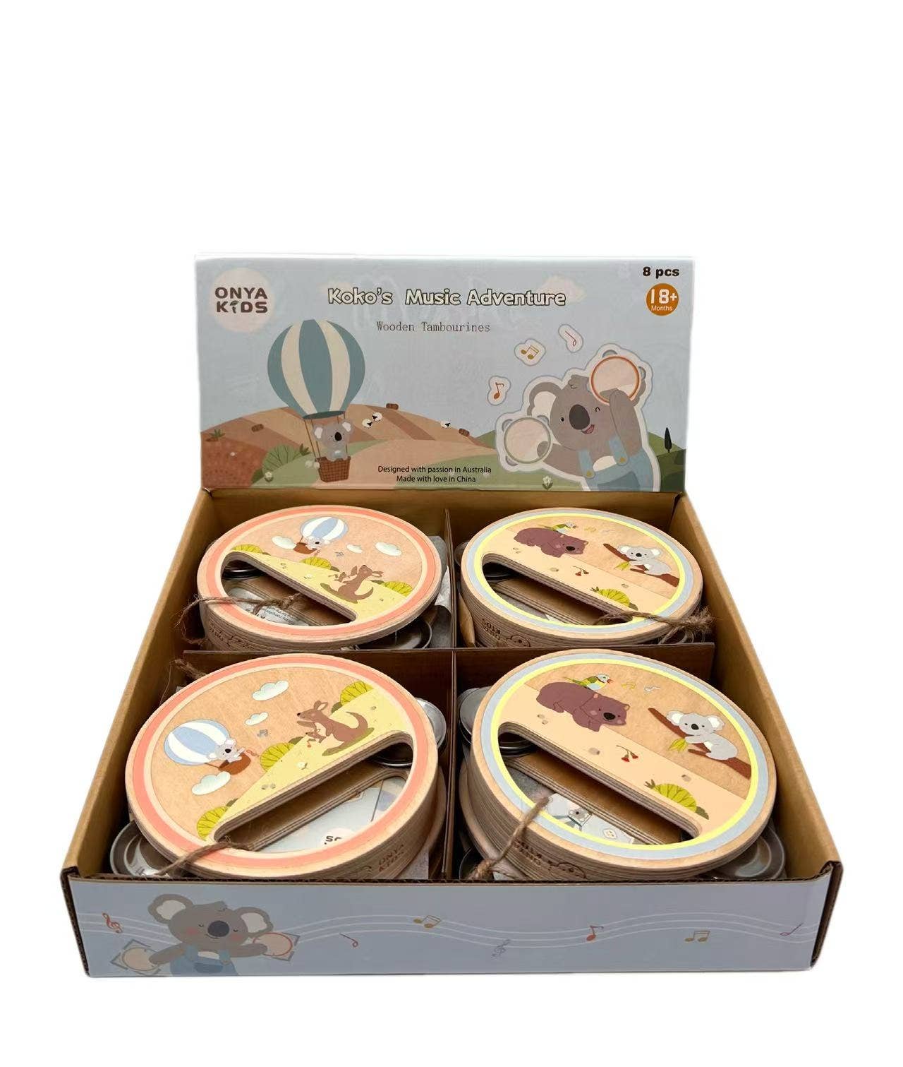 ToysLink - KoKo's Music Adventure Wooden Tambourines