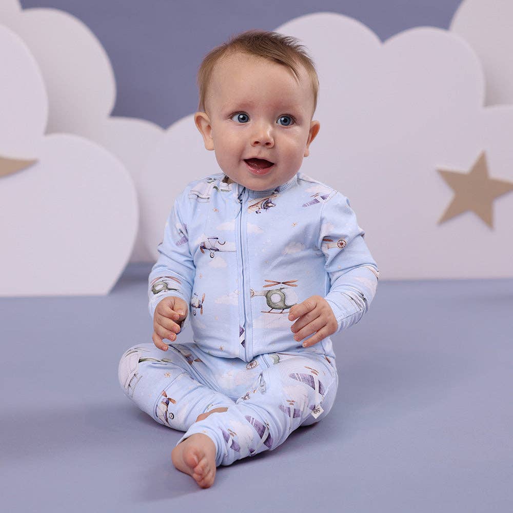 Snuggle Hunny - Taking Flight Organic Snugglesuit Convertible Romper