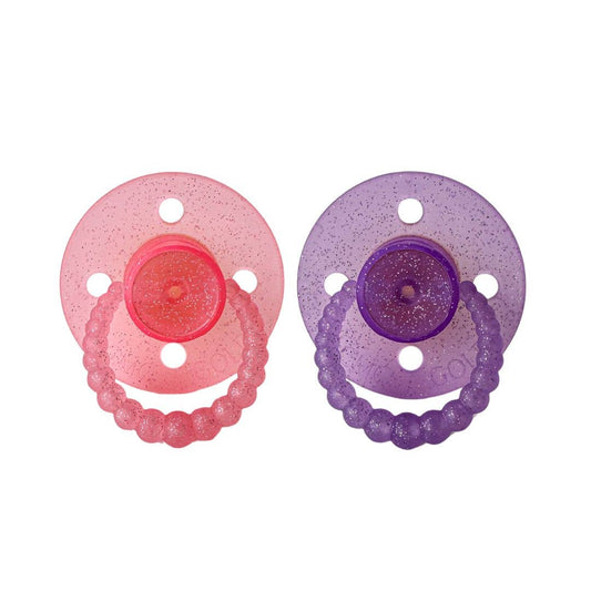 CMC Gold - CMC 'Bubble' Dummies Glitter Baby Pink + Glitter Lavender