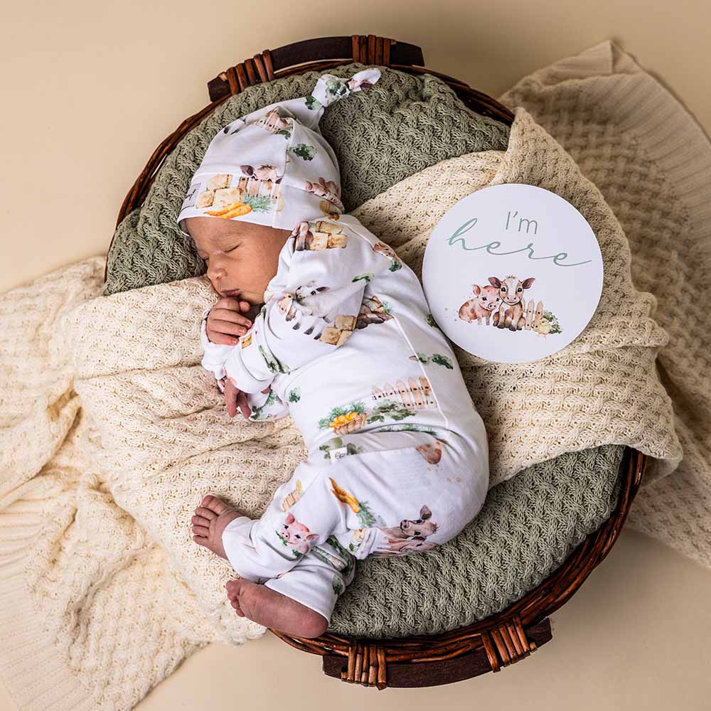 Snuggle Hunny - Farm & Mint Reversible Milestone Cards