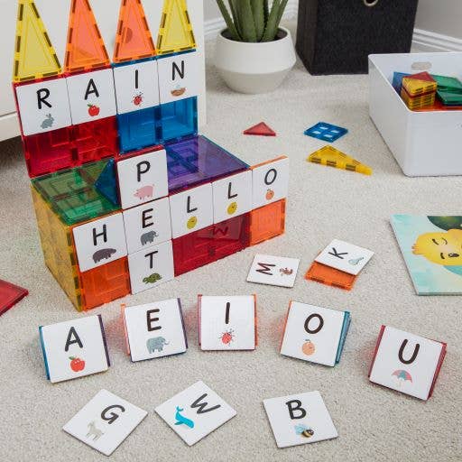 Learn and Grow Toys - Learn & Grow Magnetic Tile Topper - Alphabet Upper Case Pack