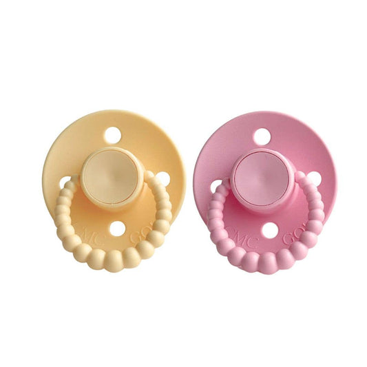 CMC Gold - CMC 'Bubble' Dummies Pale Yellow + Baby Pink