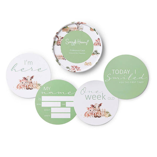 Snuggle Hunny - Farm & Mint Reversible Milestone Cards
