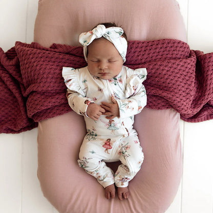 Snuggle Hunny - Fairy Garden Organic Snugglesuit Convertible Romper