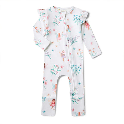 Snuggle Hunny - Fairy Garden Organic Snugglesuit Convertible Romper