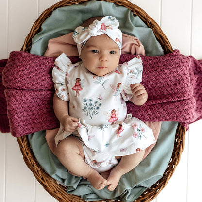 Snuggle Hunny - Fairy Garden Short Sleeve Organic Dress