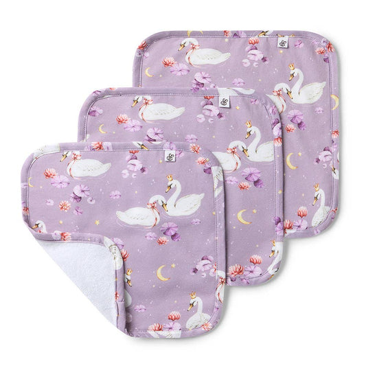 Snuggle Hunny - Swan Lake Organic Wash Cloths - 3 Pack