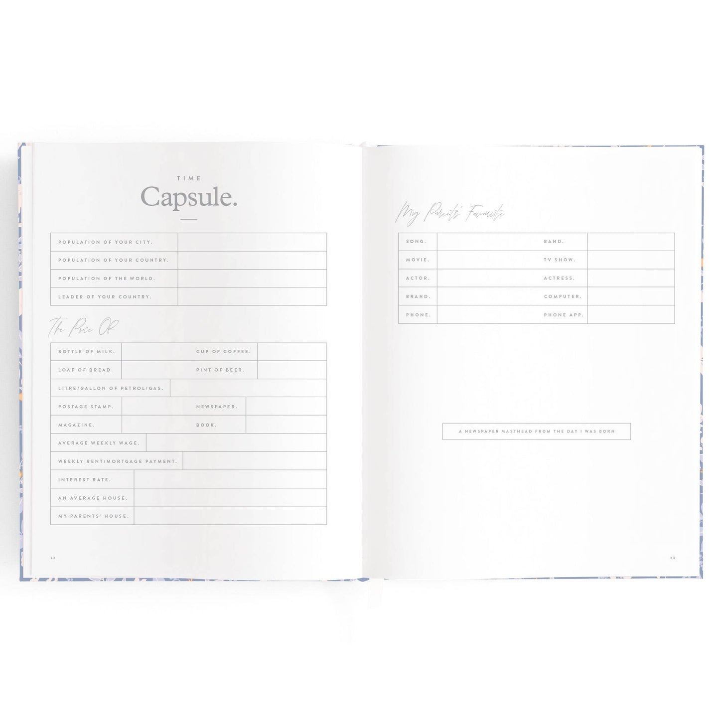 Fox & Fallow - Baby Book Forest Friends Cornflower