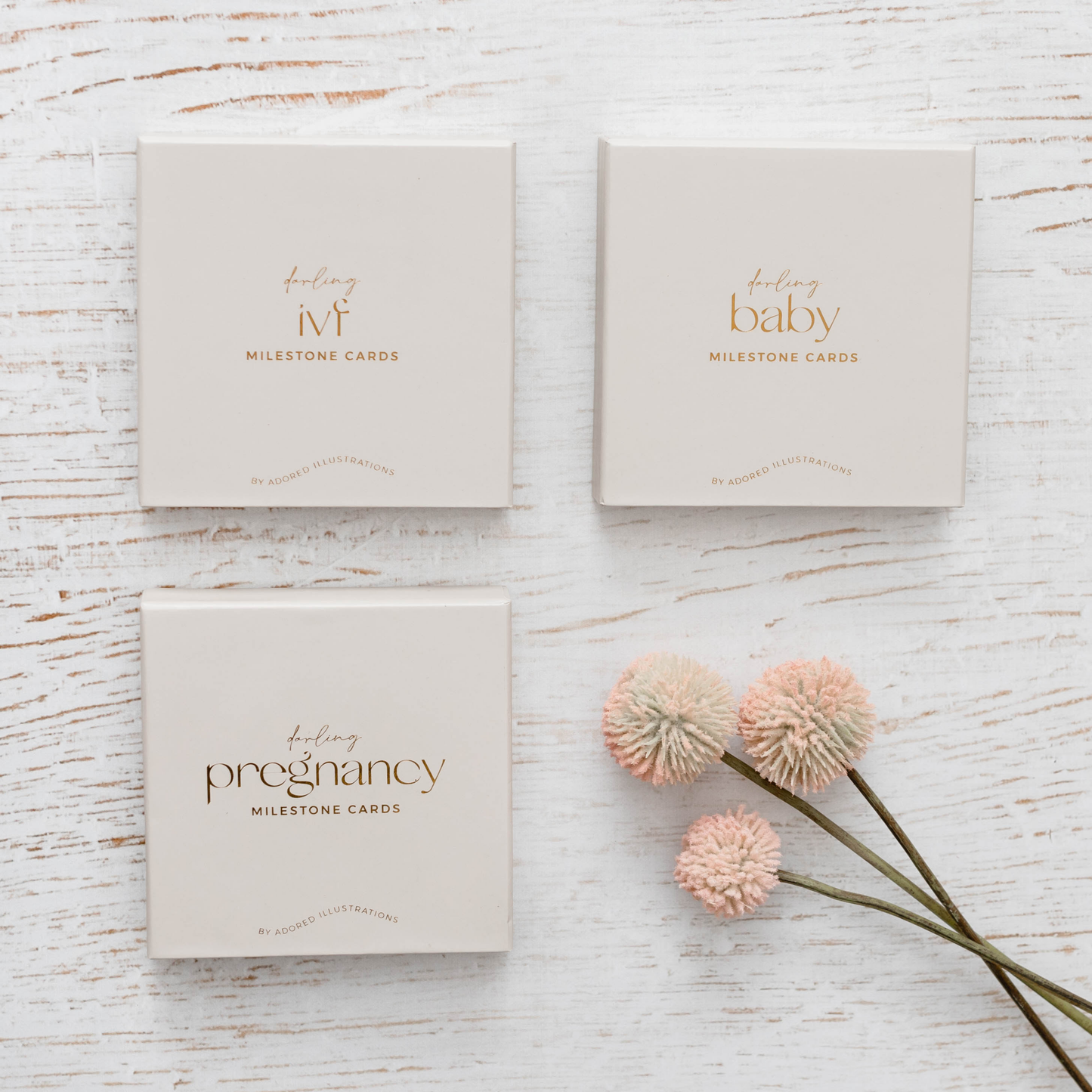Adored Illustrations - Darling IVF  Milestone Cards