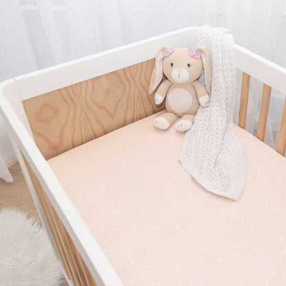 Living Textiles - 2-pack Jersey Cot Fitted Sheet - Ava/Blush Floral