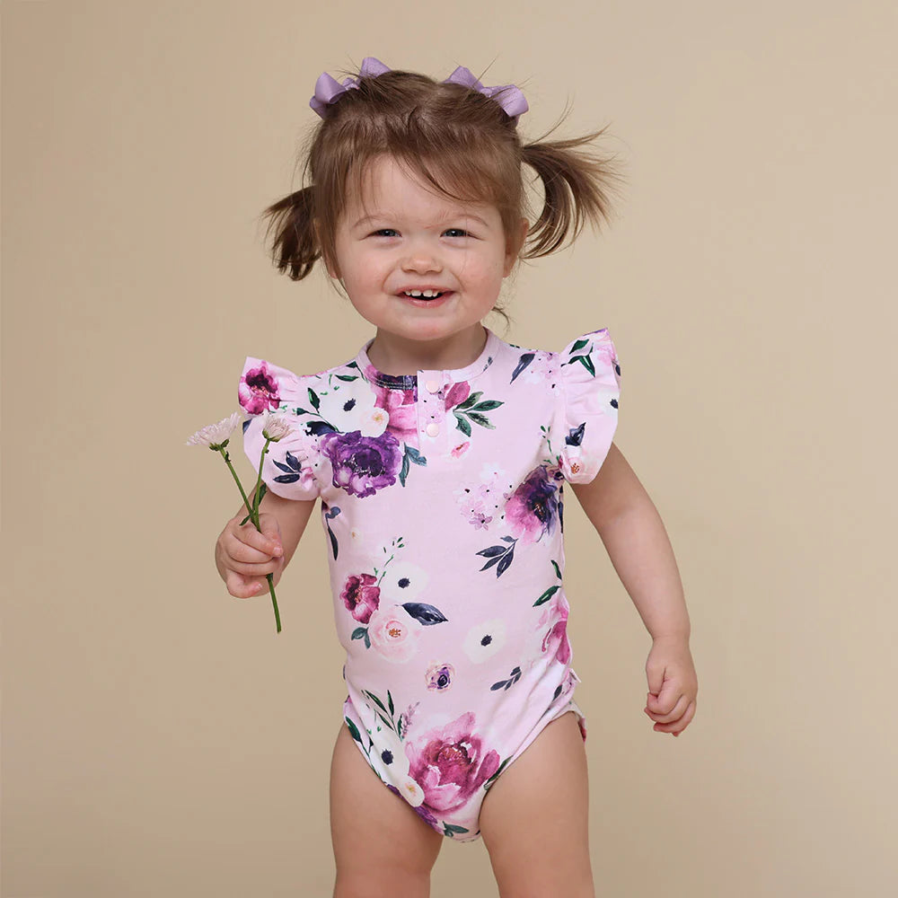 Floral Kiss Bodysuit with Frill