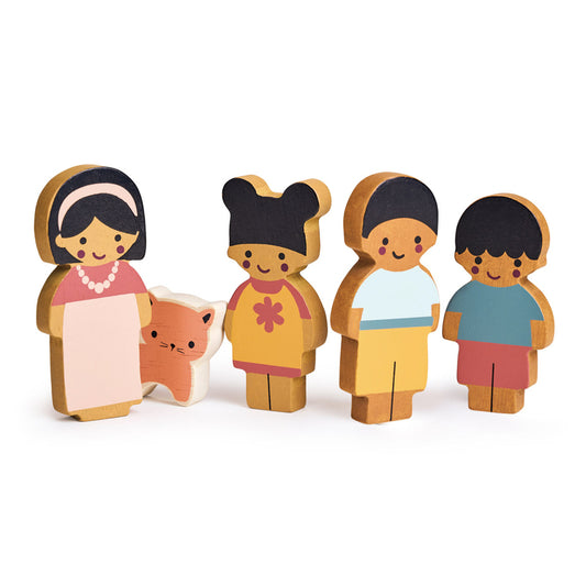Doll Family w/ Cat