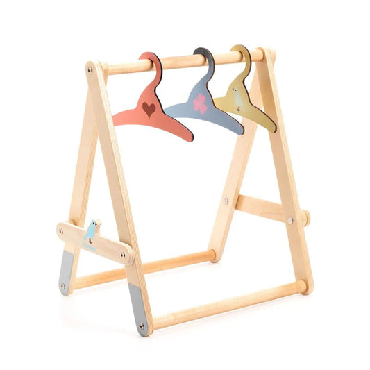 Pomea Doll Clothes Rack and Hangers