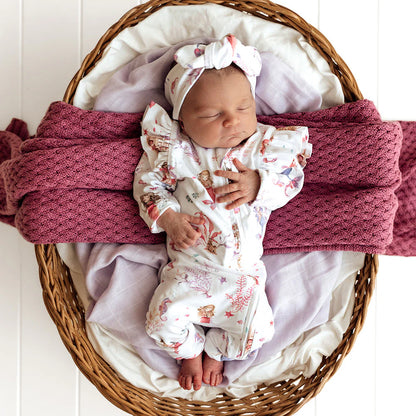 Snuggle Hunny - Mermaid Organic Snugglesuit Convertible Romper with Frill