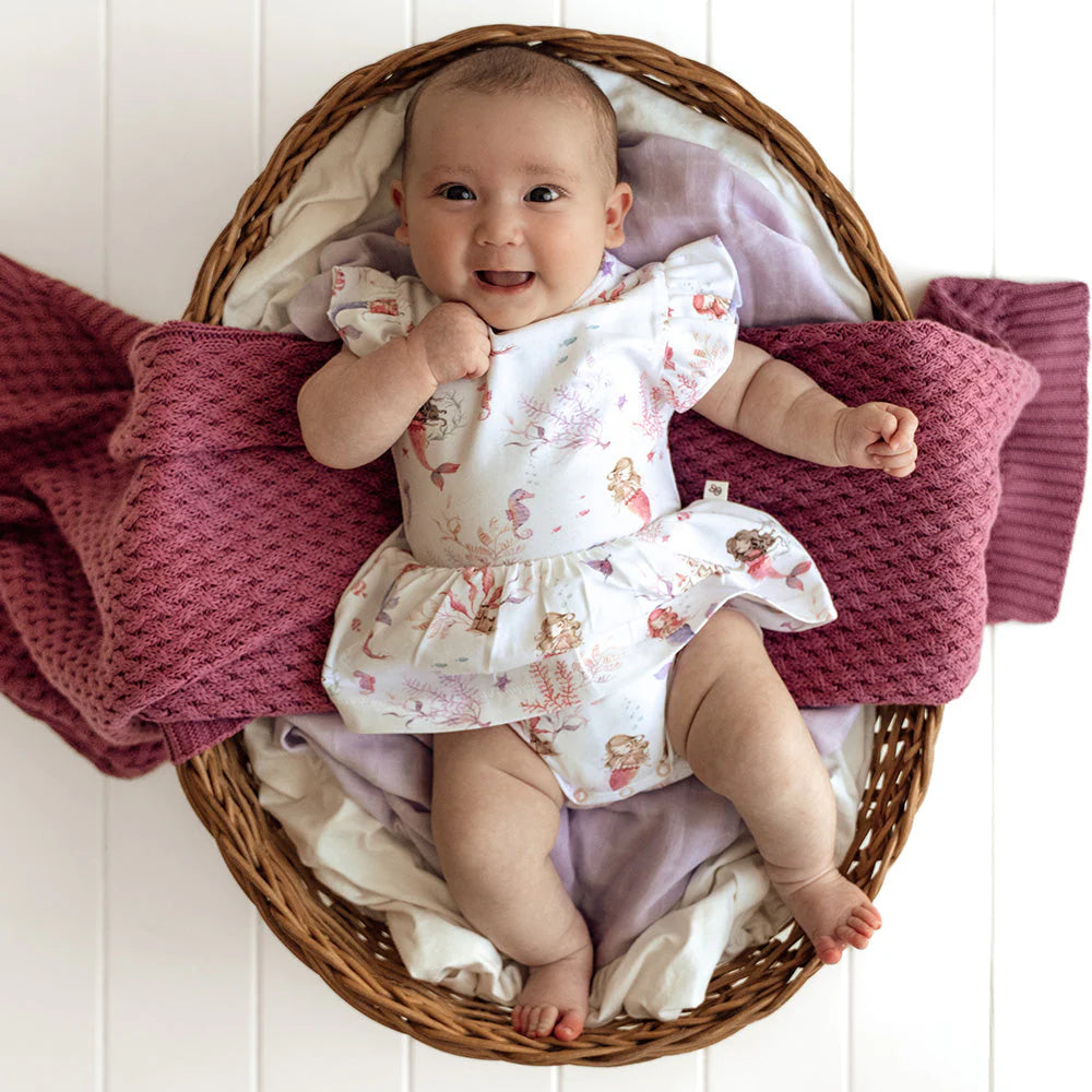 Snuggle Hunny - Mermaid Short Sleeve Organic Dress