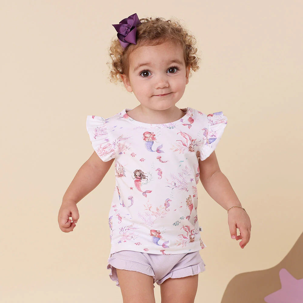 Snuggle Hunny - Mermaid Organic T-Shirt with Frill