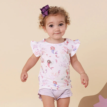 Snuggle Hunny - Mermaid Organic T-Shirt with Frill