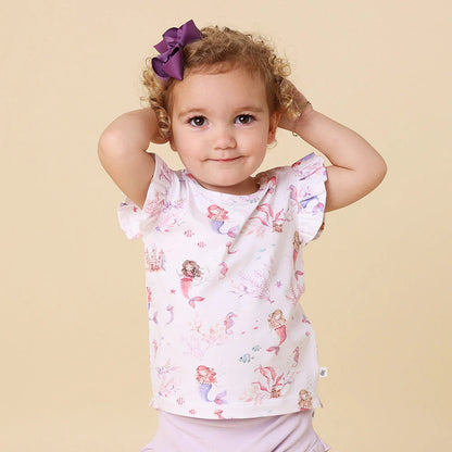 Snuggle Hunny - Mermaid Organic T-Shirt with Frill