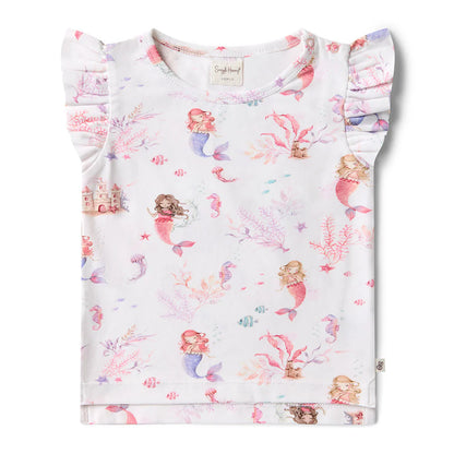 Snuggle Hunny - Mermaid Organic T-Shirt with Frill
