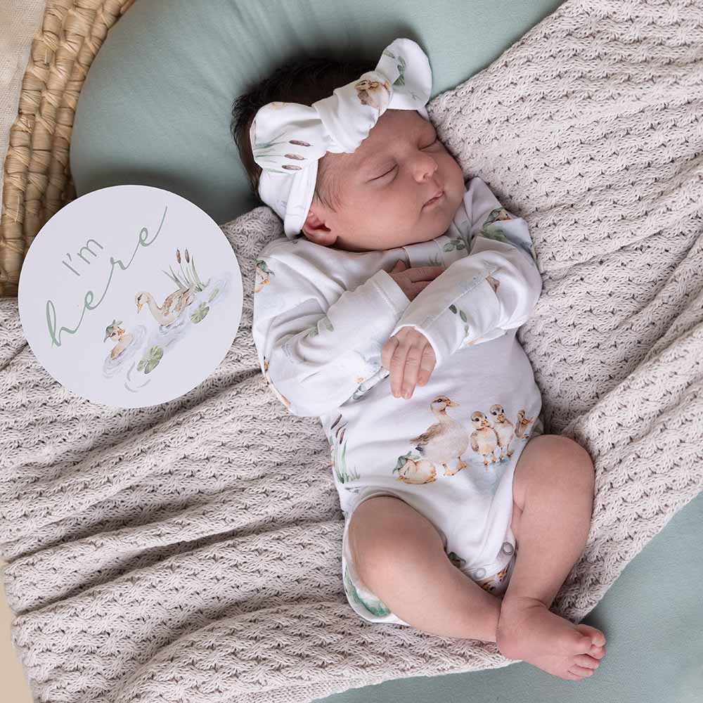 Snuggle Hunny - Duck Pond & Sage Reversible Milestone Cards