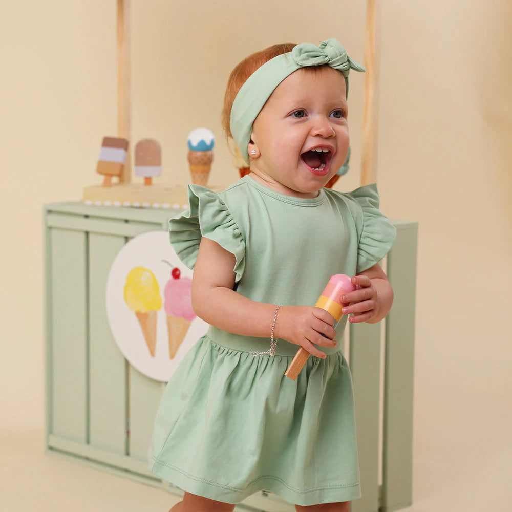 Mint Short Sleeve Organic Dress