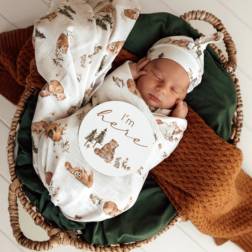 Snuggle Hunny - Bears Organic Muslin Wrap