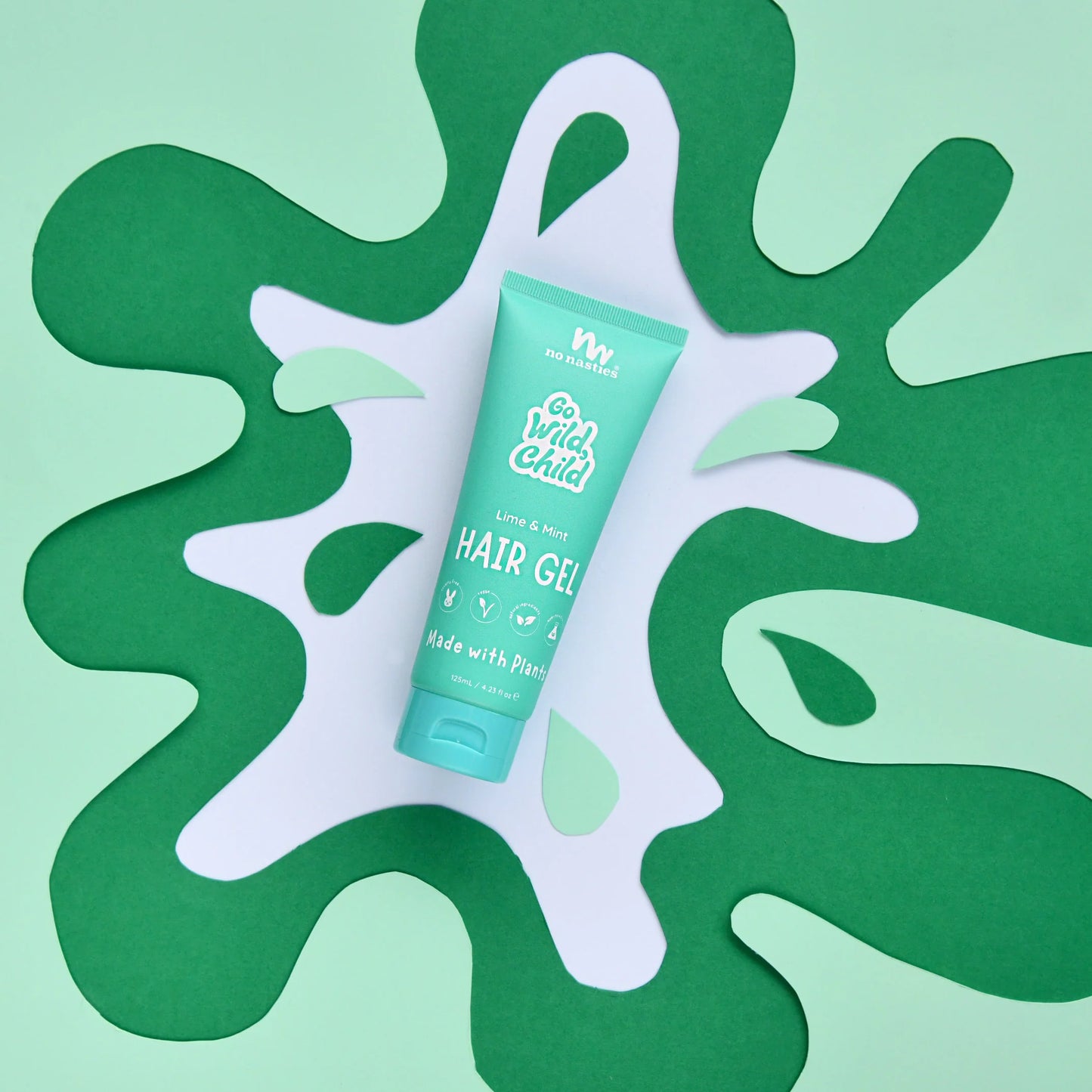 no nasties - Natural Plant Based Hair Gel in Zesty Lime and Fresh Mint