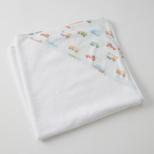 Jiggle & Giggle - Trucking Along Jersey Hooded Towel
