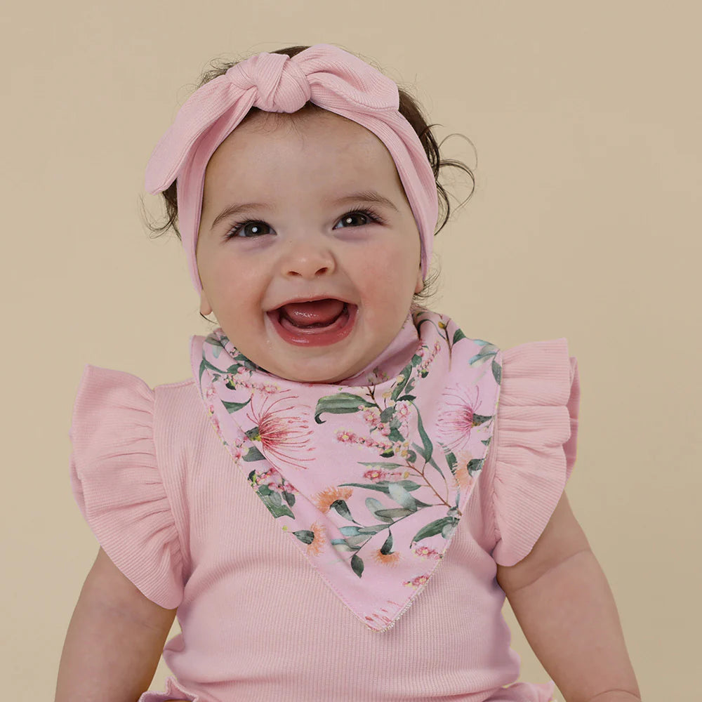 Snuggle Hunny - Pink Wattle Organic Dribble Bib