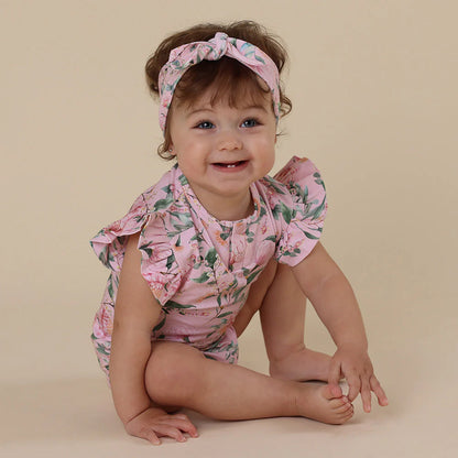 Snuggle Hunny - Pink Wattle Short Sleeve Organic Bodysuit