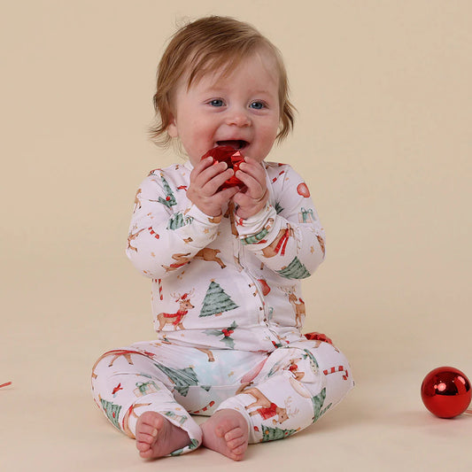 Snuggle Hunny - Prancer & Friends Organic Snugglesuit Convertible Romper