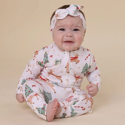 Snuggle Hunny - Prancer & Friends Organic Snugglesuit Convertible Romper