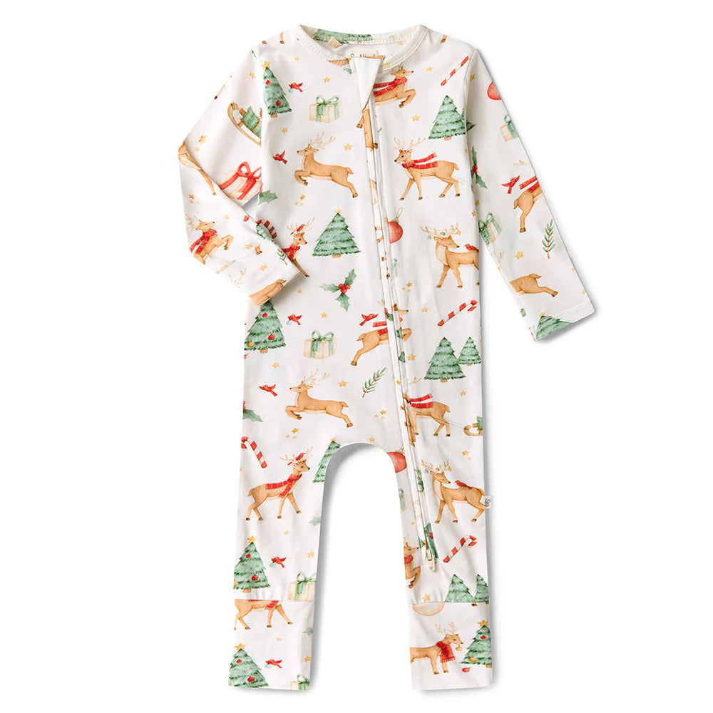 Snuggle Hunny - Prancer & Friends Organic Snugglesuit Convertible Romper