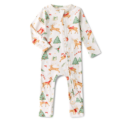 Snuggle Hunny - Prancer & Friends Organic Snugglesuit Convertible Romper