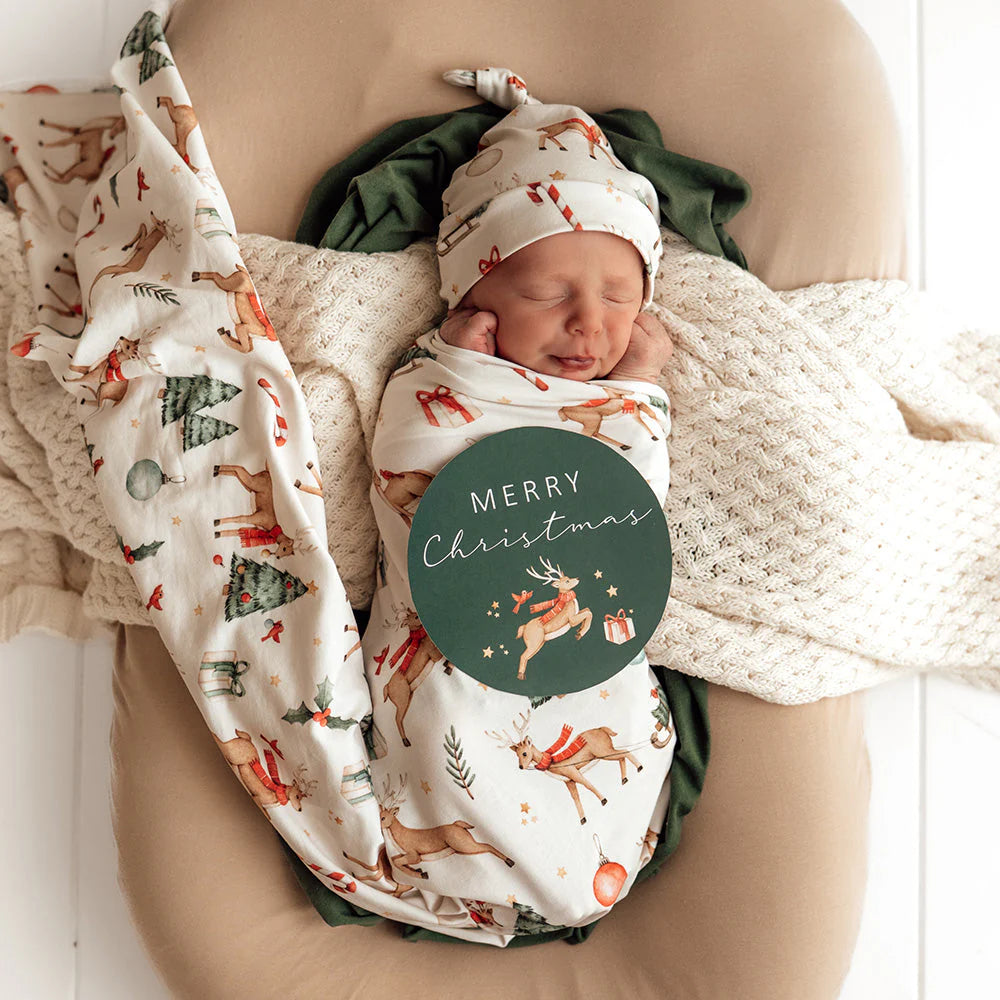 Snuggle hunny - Prancer & Friends Reversible Single Milestone Card