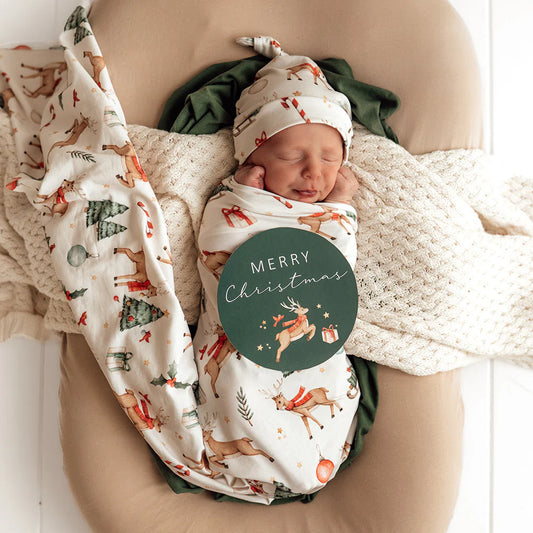 Snuggle hunny - Prancer & Friends Reversible Single Milestone Card